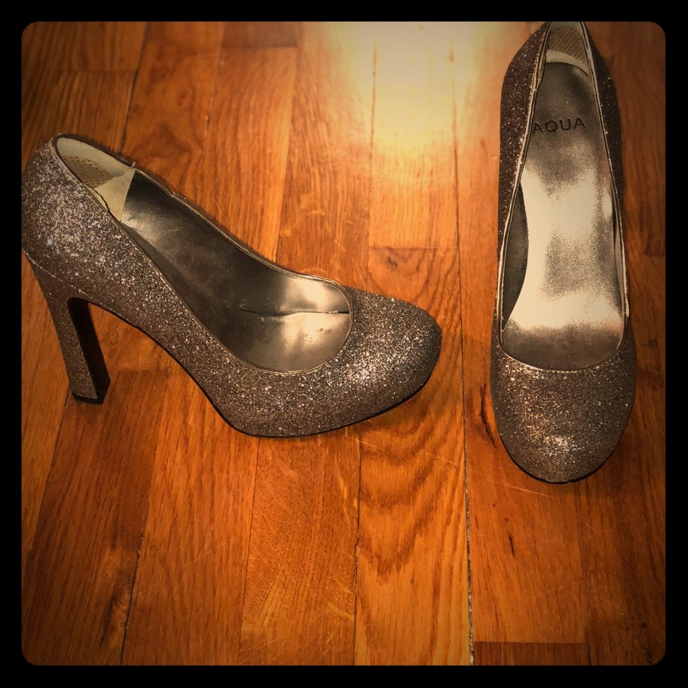 Sparkly Silver Heels